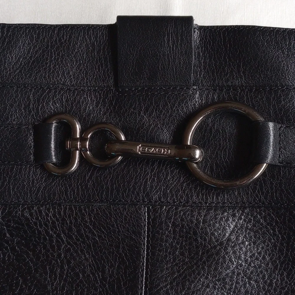 Coach Audrie Leather Riding Boots 5.5 Black Horsebit - Picture 6 of 6